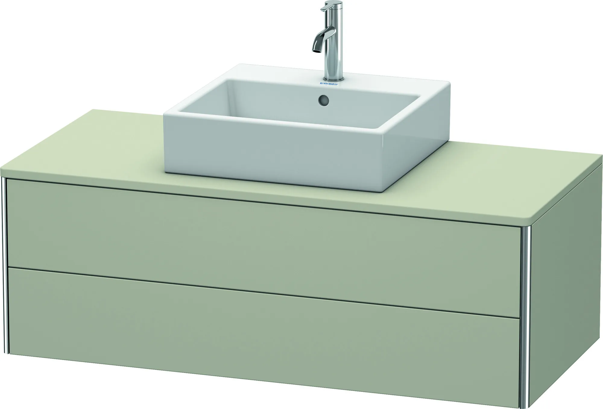 Duravit Waschtischunterschrank wandhängend „XSquare“ 120 × 40 × 54,8 cm Taupe Seidenmatt