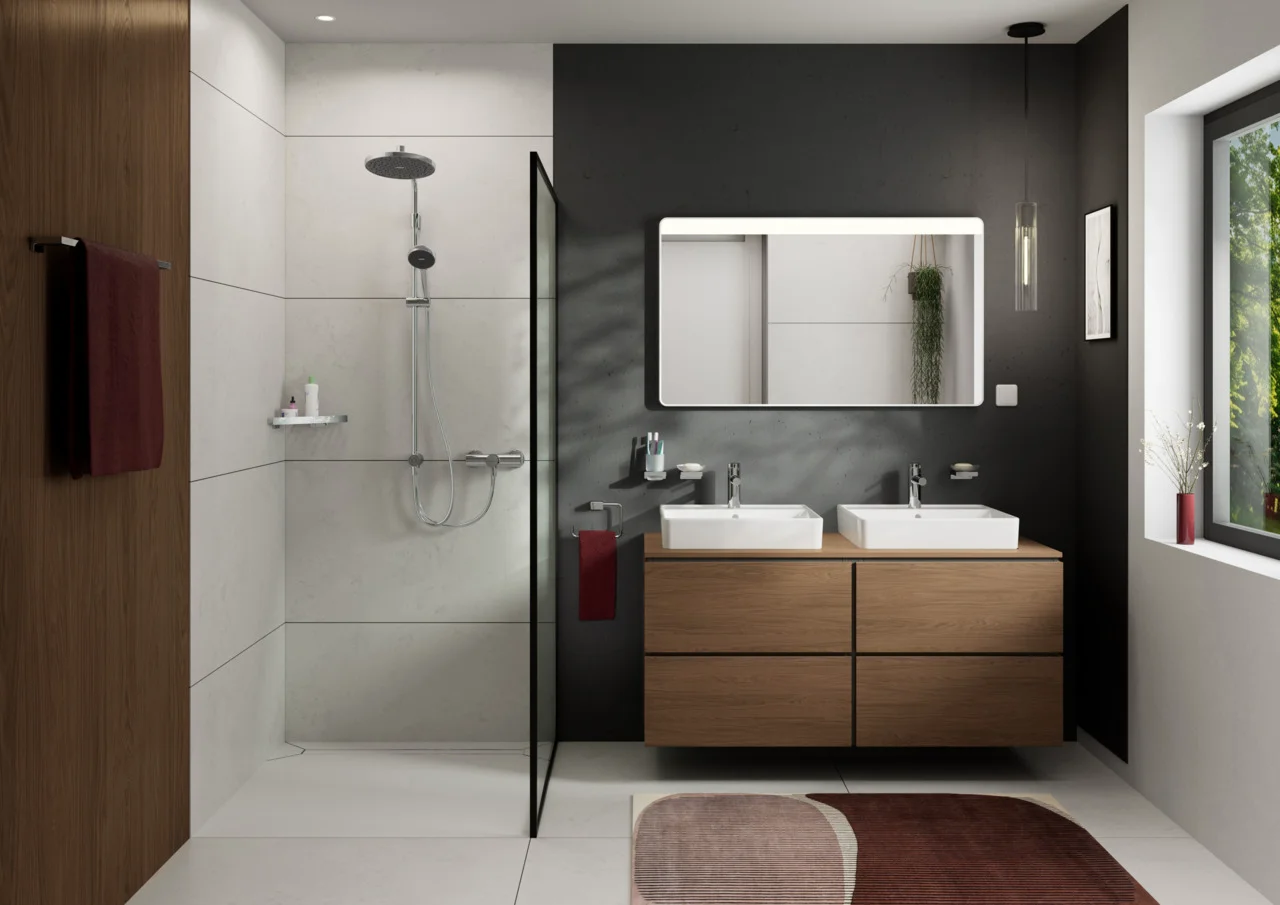 Hansgrohe Xanuia Q Aufsatzwaschtisch geschliffen, weiß, 550 x 480 mm, 120 mm Innenhöhe