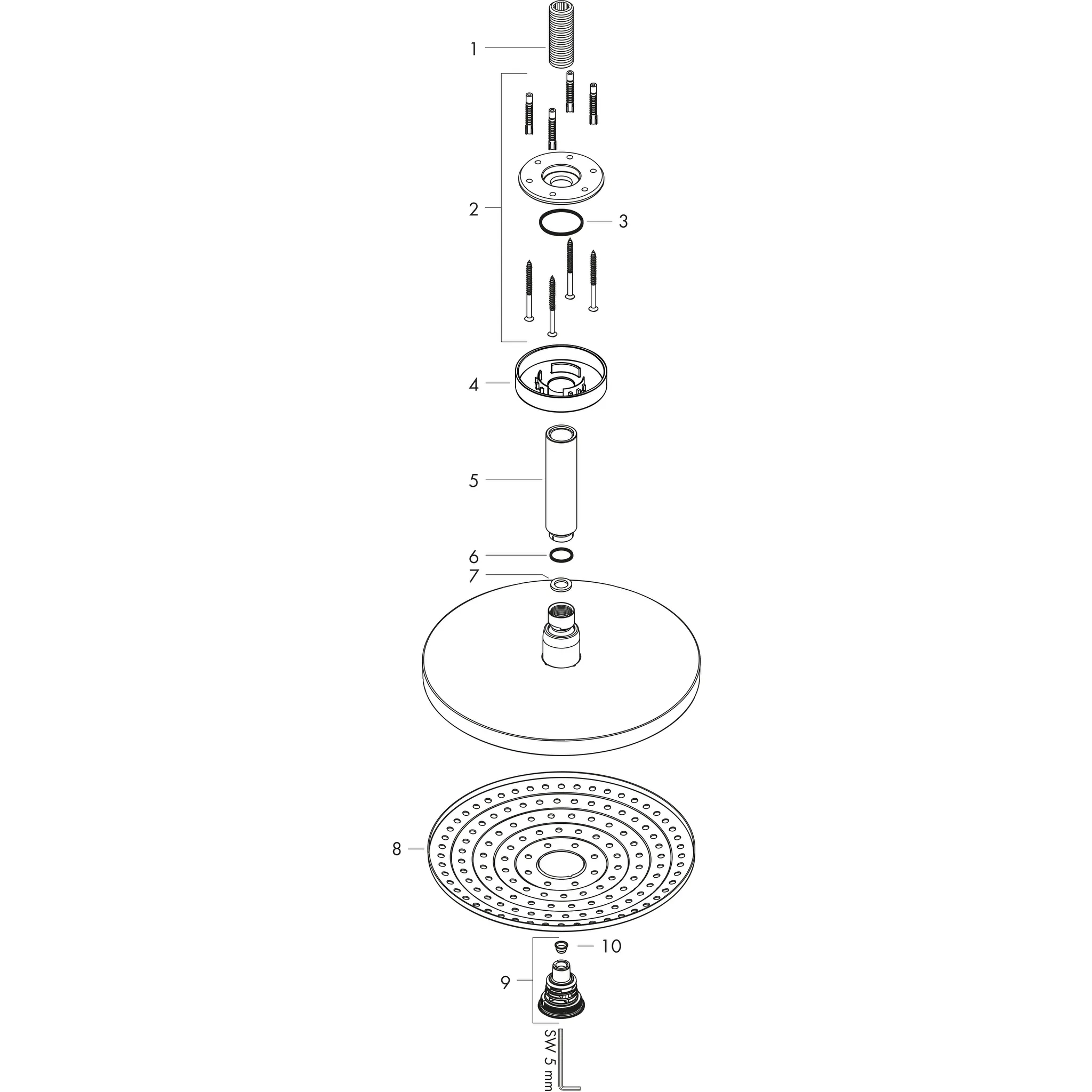 Kopfbrause Raindance Select S 300 2jet 300mm Deckenmontage weiss/chrom Kopfbrause Raindance Select S 300 2jet 300mm Deckenmontage weiss/chrom
