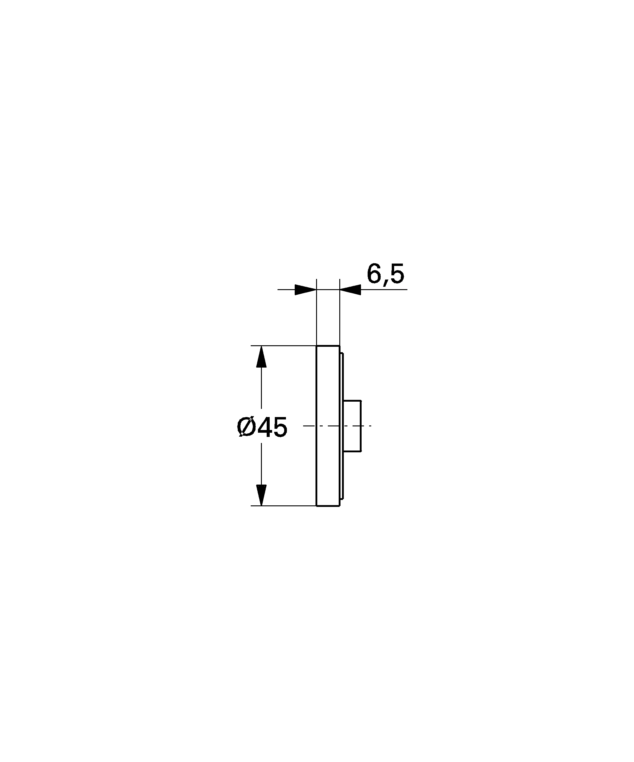 Ausgleichsscheibe 45459, für Brausestange 28 620 000 / 28 621000, chrom