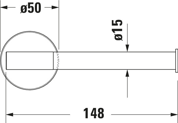 Starck T Papierrollenhalter, 152x152x50 mmj
