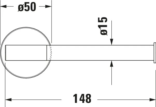 Duravit Toilettenpapierhalter „Starck T“ 15,2 × 15,2 × 5 cm in Befestigung verdeckt Duravit Toilettenpapierhalter „Starck T“ 15,2 × 15,2 × 5 cm in Befestigung verdeckt