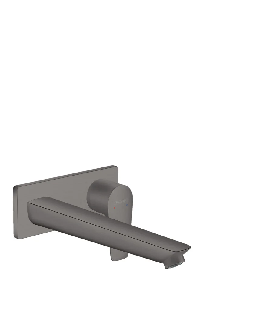Hansgrohe Talis E Einhebel-Waschtischmischer Unterputz, Brushed Black Chrome, Ausladung 225 mm