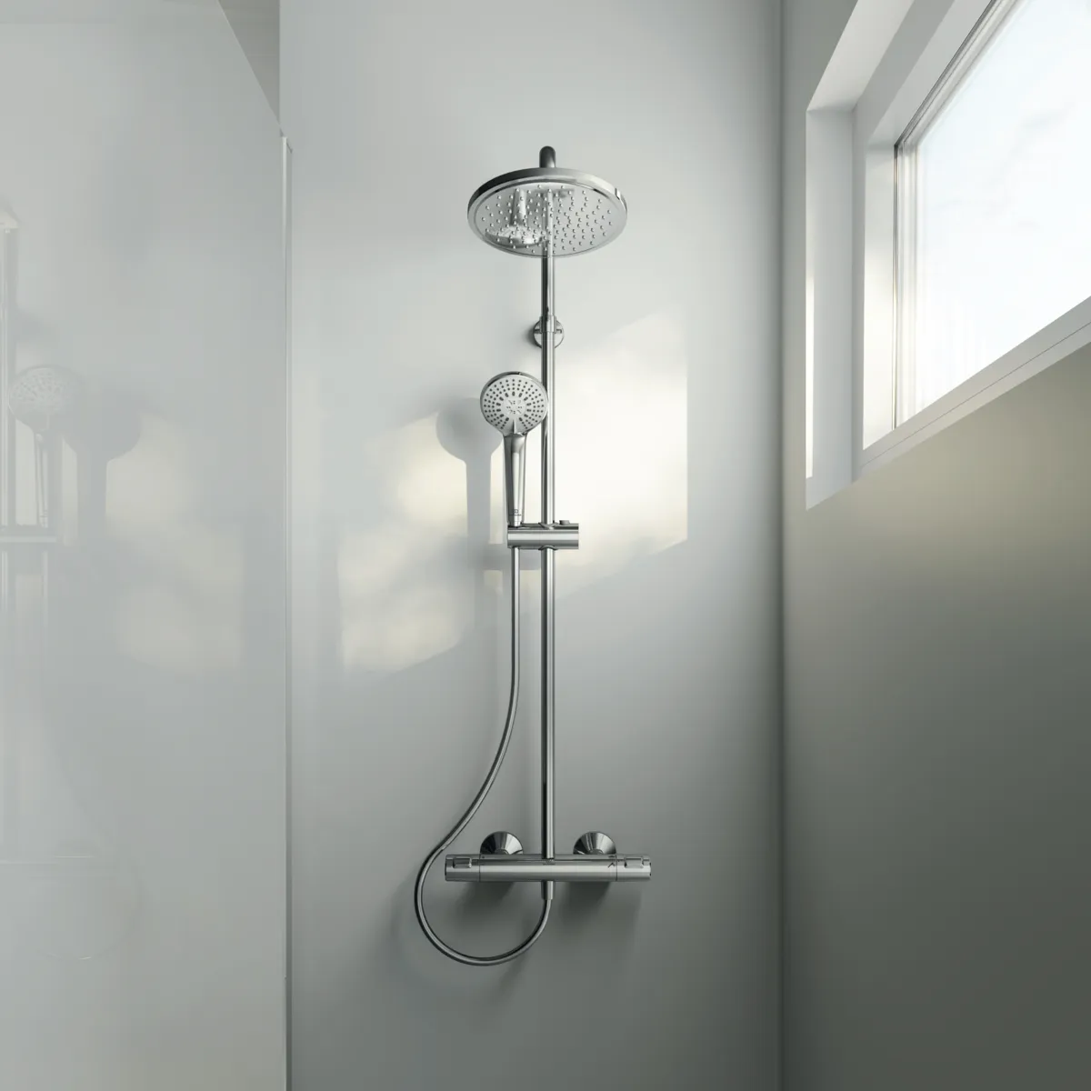 Ideal Standard Ceratherm T25 Duschsystem mit Brausethermostat Chrom Ideal Standard Ceratherm T25 Duschsystem mit Brausethermostat Chrom