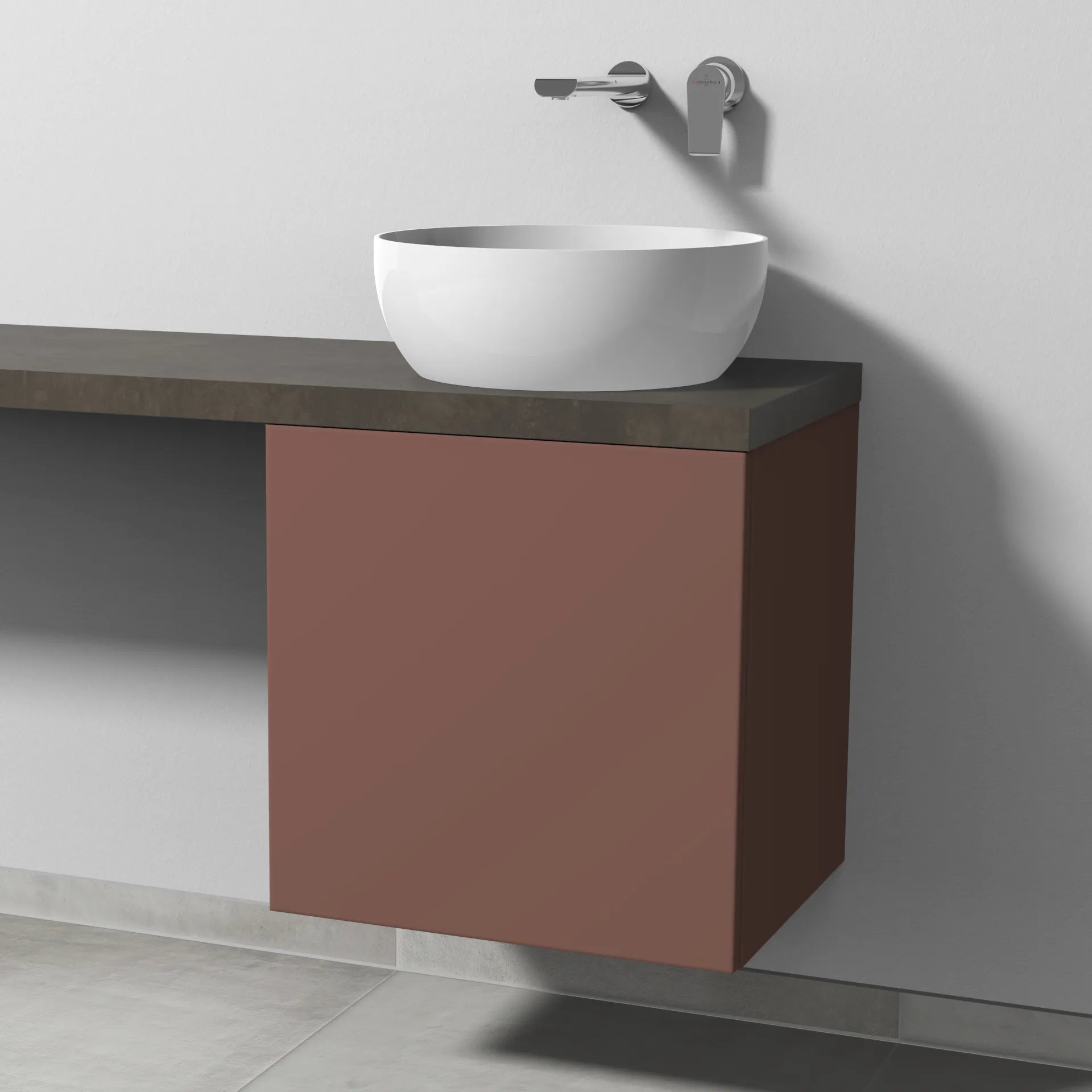 Sanipa Waschtischunterschrank „2morrow“ 500 × 510 × 420 mm in Wine-Red