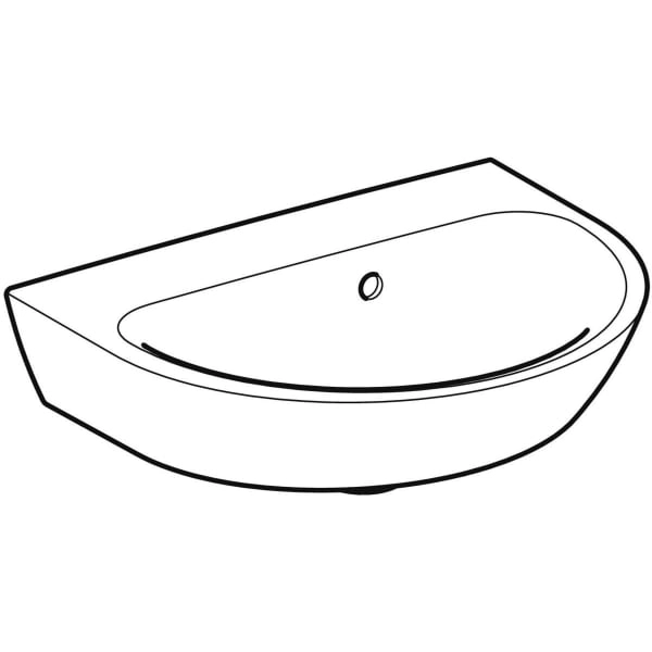 Wandwaschtisch „Renova“, mit Überlauf 50 × 40 cm in weiß alpin Wandwaschtisch „Renova“, mit Überlauf 50 × 40 cm in weiß alpin