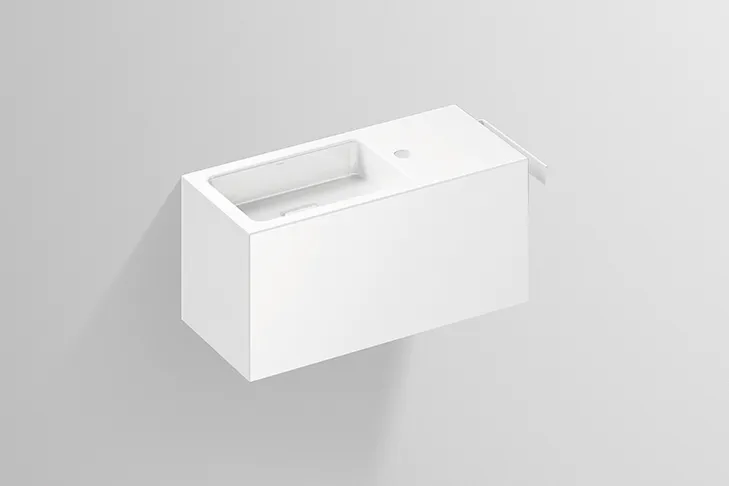 Alape Waschplatz „XS-Serie“ 600 × 300 mm 5072800 Weiß, links Alape Waschplatz „XS-Serie“ 600 × 300 mm 5072800 Weiß, links