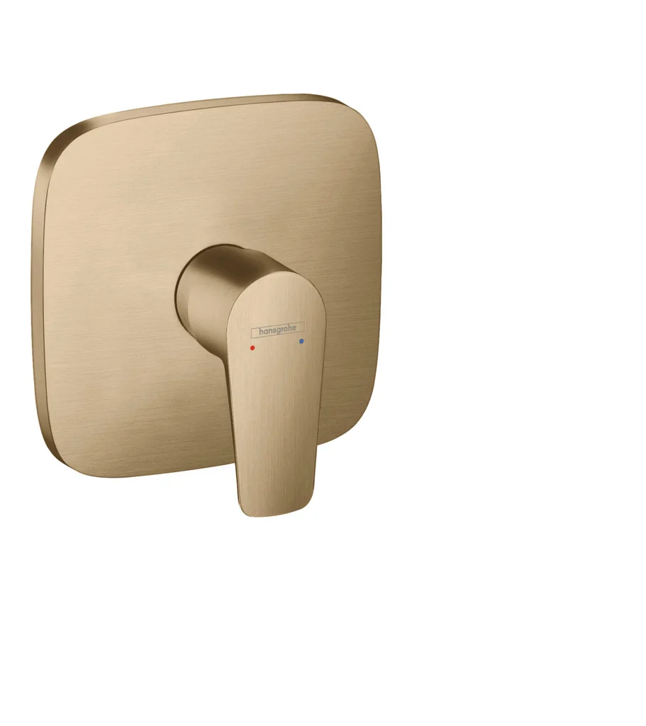 Hansgrohe Talis E Einhebel-Brausemischer Unterputz, Brushed Bronze, Keramikmischsystem, einstellbare Temperaturbegrenzung, Durchflussklasse B