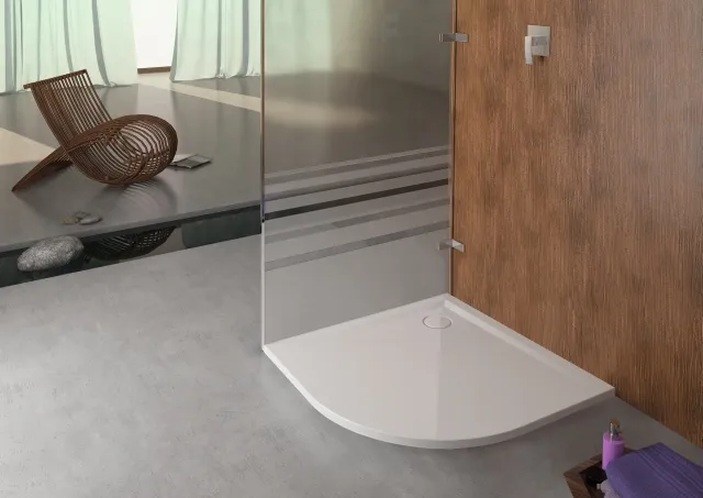 Hoesch Muna Duschwanne 900x900mm, Mineralguss Solique, Weiß Hoesch Muna Duschwanne 900x900mm, Mineralguss Solique, Weiß