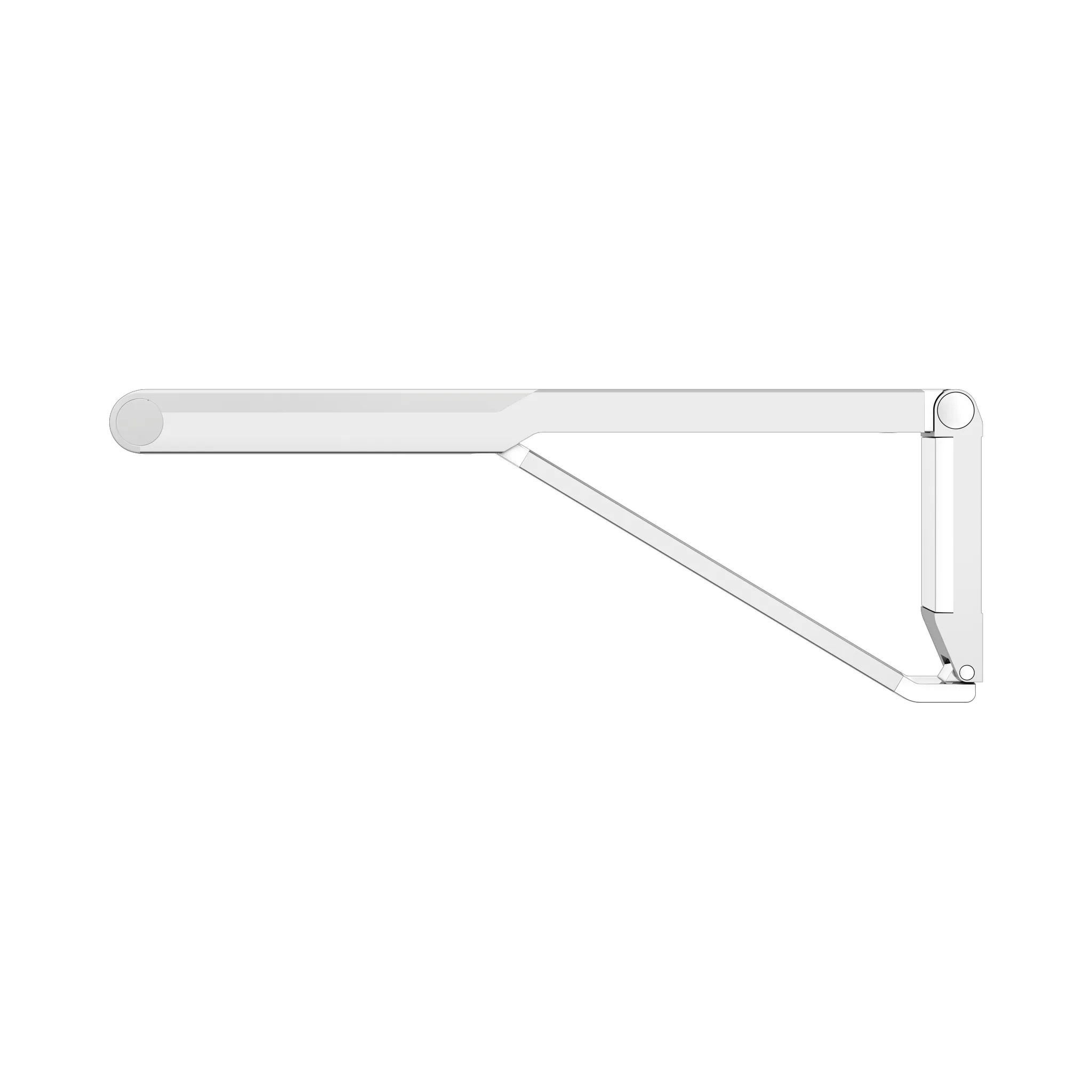 AXESS Stützklappgriff WC 700 mm silber-eloxiert/weiß