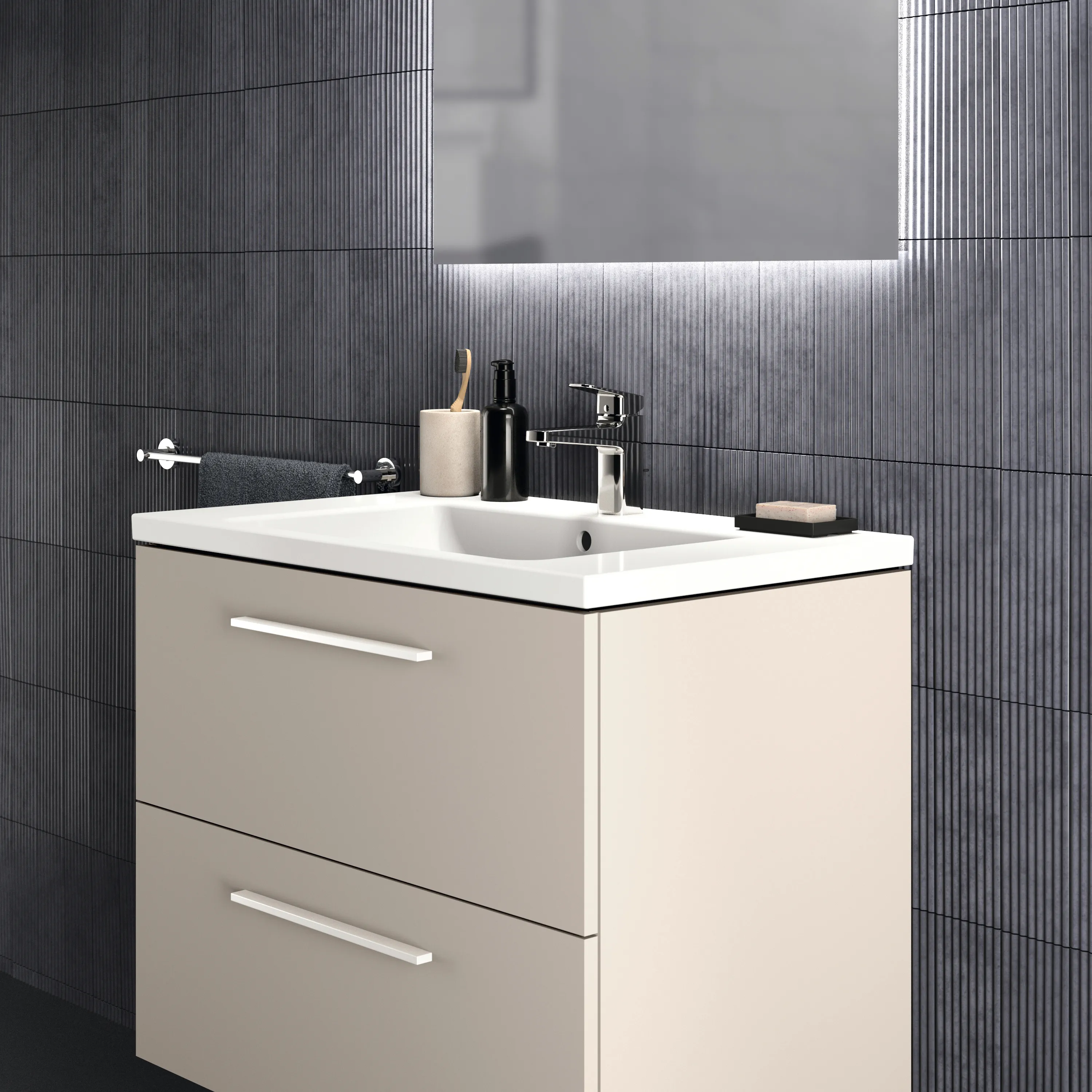 Ideal Standard Waschtischunterschrank „i.lifeB“ 80 × 63 × 50,5 cm Sandbeige matt Ideal Standard Waschtischunterschrank „i.lifeB“ 80 × 63 × 50,5 cm Sandbeige matt