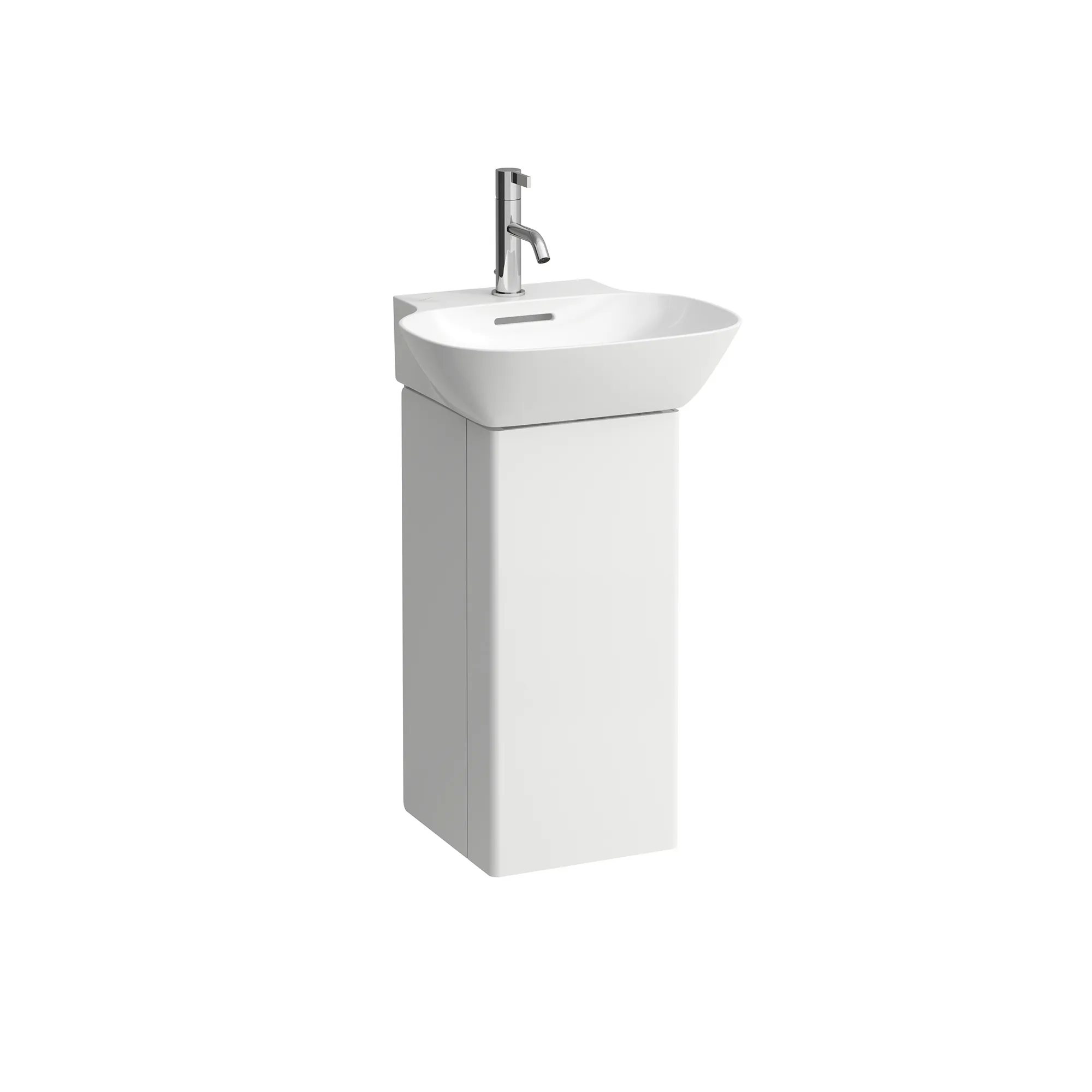 Laufen Waschtischunterbau „INO“ 310 × 605 × 280 mm Nussbaum dunkel, Anschlag rechts Laufen Waschtischunterbau „INO“ 310 × 605 × 280 mm Nussbaum dunkel, Anschlag rechts