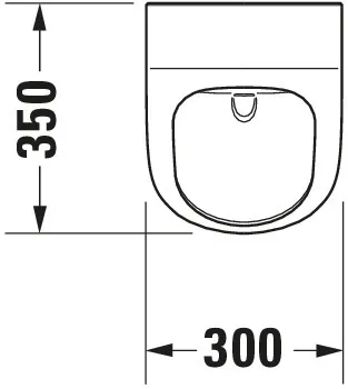 Urinal Soleil by Starck,rimless ,Weiß, Zulauf von hinten, Abgang horizontal