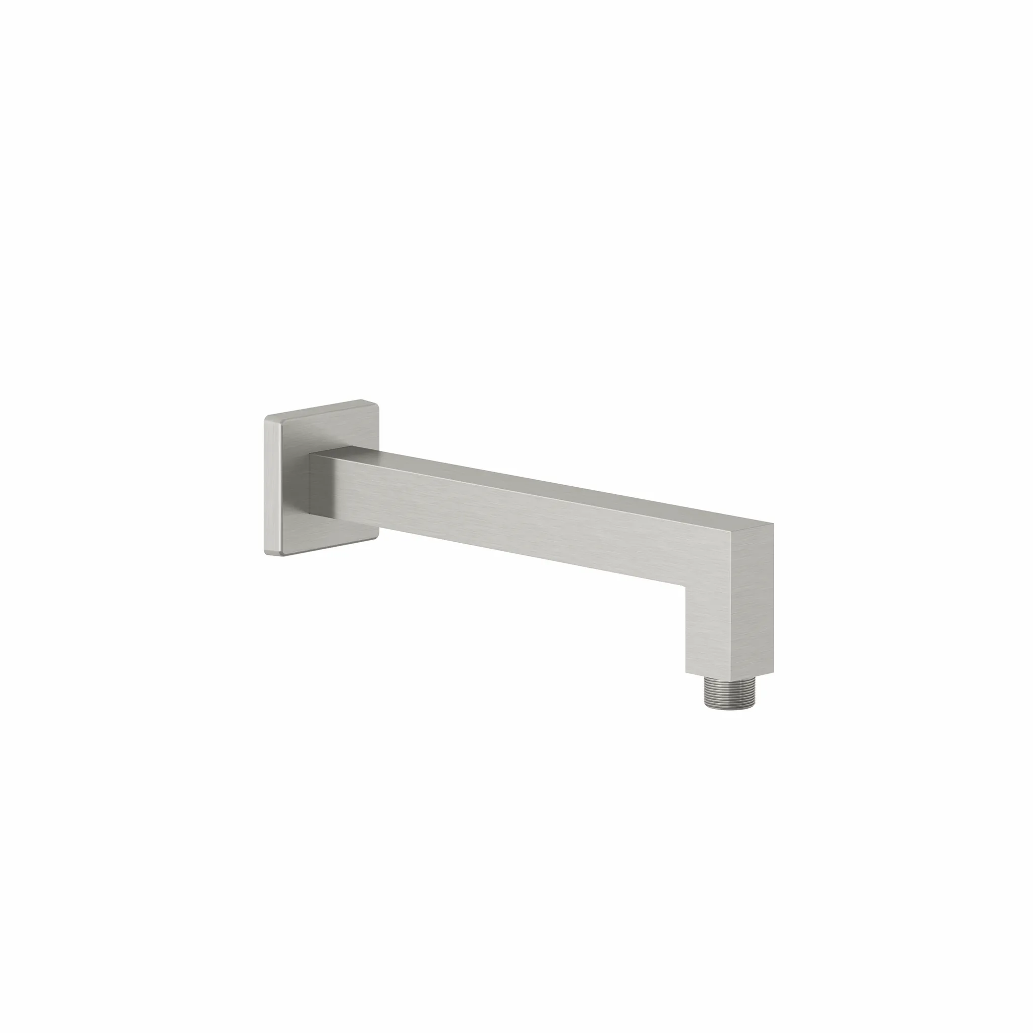 Kludi A-QA Wand-Brausearm 250 mm, eckige Ausführung Stainless Brushed Nickel, DN 15, G 1/2 Zoll Anschluss