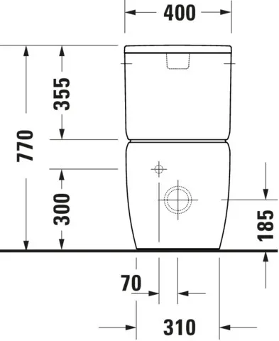 Duravit Qatego Stand-WC TS f. Kombination Rimless,Abg. Vario, Weiß HG Duravit Qatego Stand-WC TS f. Kombination Rimless,Abg. Vario, Weiß HG