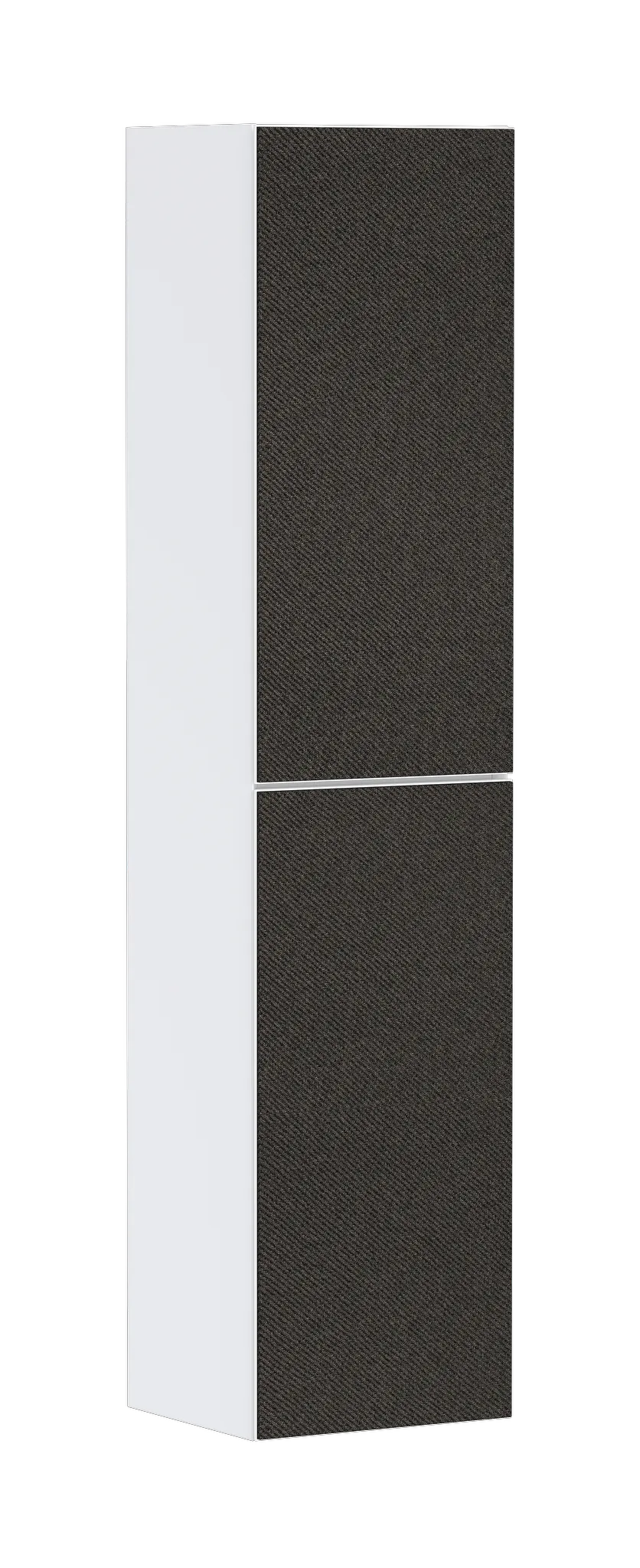 Xevolos E Hochschrank Mattweiß 400/360, Türanschlag rechts Weiß Metallic
