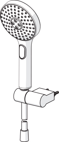 HA Handbrausegarnitur HANSAACTIVEJET 8438 3-strahlig Chrom/Hellgrau