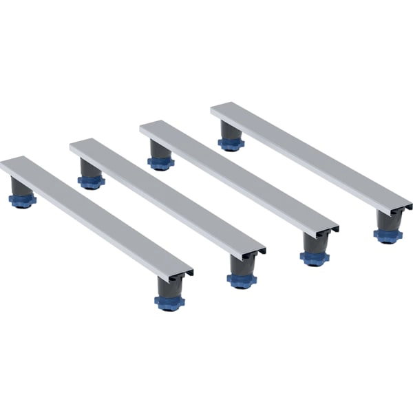 Set Füße und 4 Traversen 700mm H:9-21cm, für Duschwanne aus Steinharz