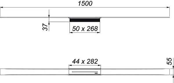 Dallmer Duschrinne CeraFloor Select Edelstahl matt, 1500 mm Dallmer Duschrinne CeraFloor Select Edelstahl matt, 1500 mm