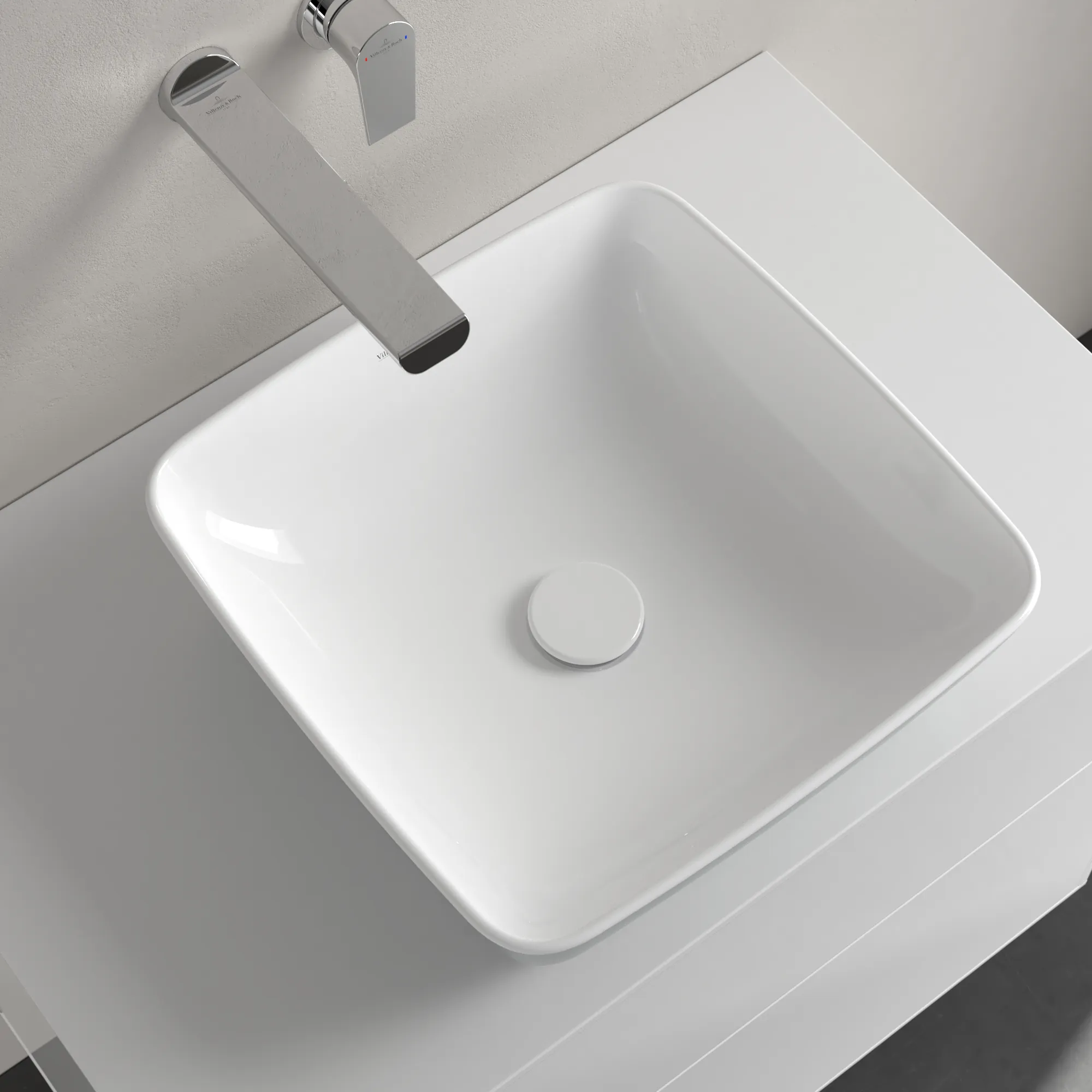 Villeroy & Boch Aufsatzwaschbecken Artis French Linen 410x410x130mm TitanCeram glänzend