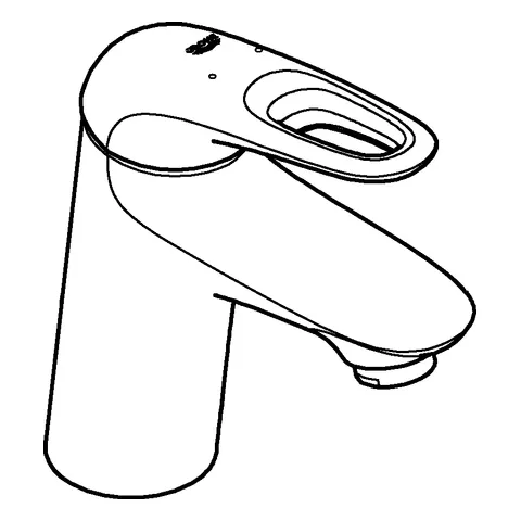 Einhand-Waschtischbatterie Eurostyle 33557_3, S-Size, Einlochmontage, offener Metall-Hebelgriff, versenkbare Kette, chrom Einhand-Waschtischbatterie Eurostyle 33557_3, S-Size, Einlochmontage, offener Metall-Hebelgriff, versenkbare Kette, chrom