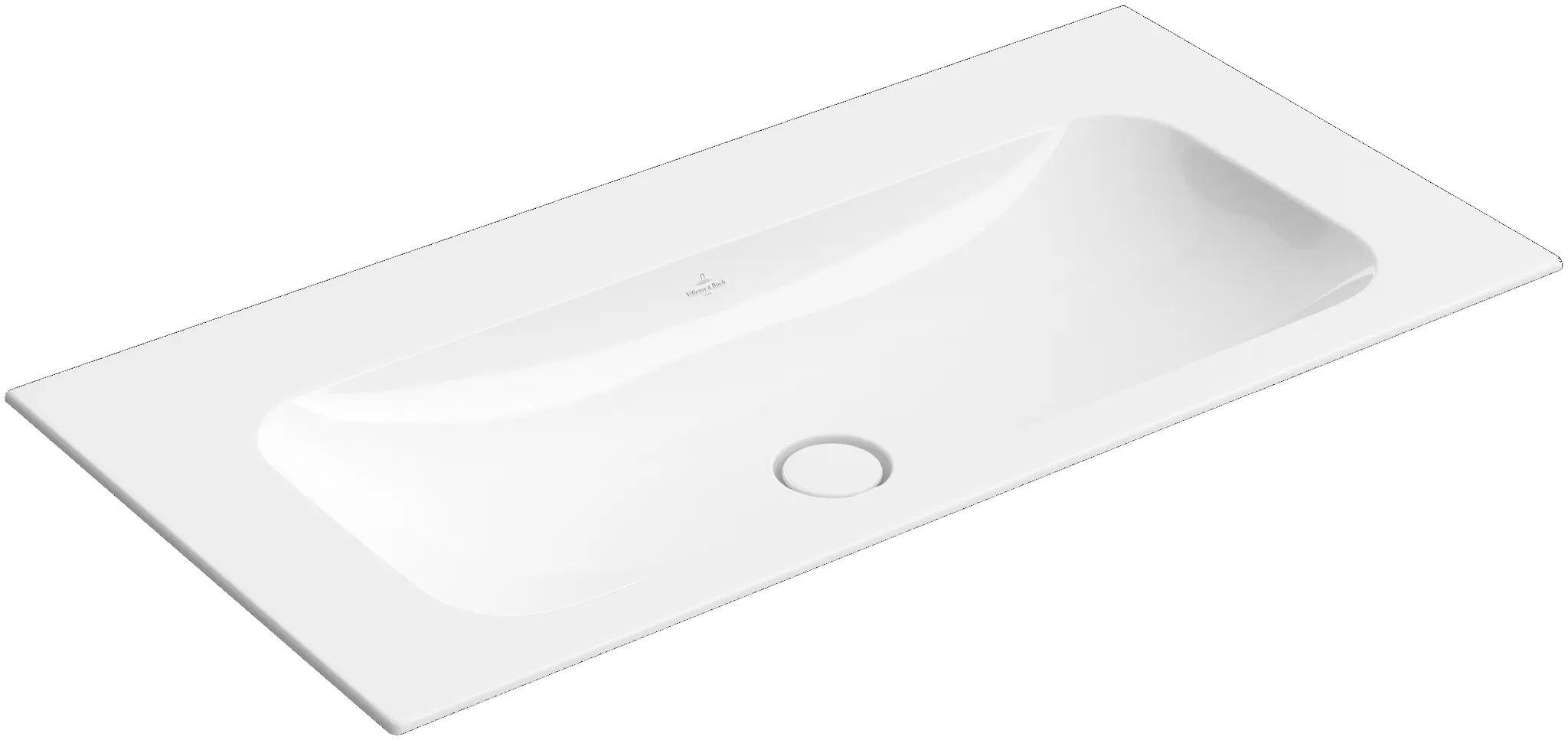 Villeroy & Boch Schrankwaschtisch aus TitanCeram „Finion“ 1000 × 500 × 160 mm, ohne Hahnlochbohrung in Weiß Alpin, mit CeramicPlus Villeroy & Boch Schrankwaschtisch aus TitanCeram „Finion“ 1000 × 500 × 160 mm, ohne Hahnlochbohrung in Weiß Alpin, mit CeramicPlus