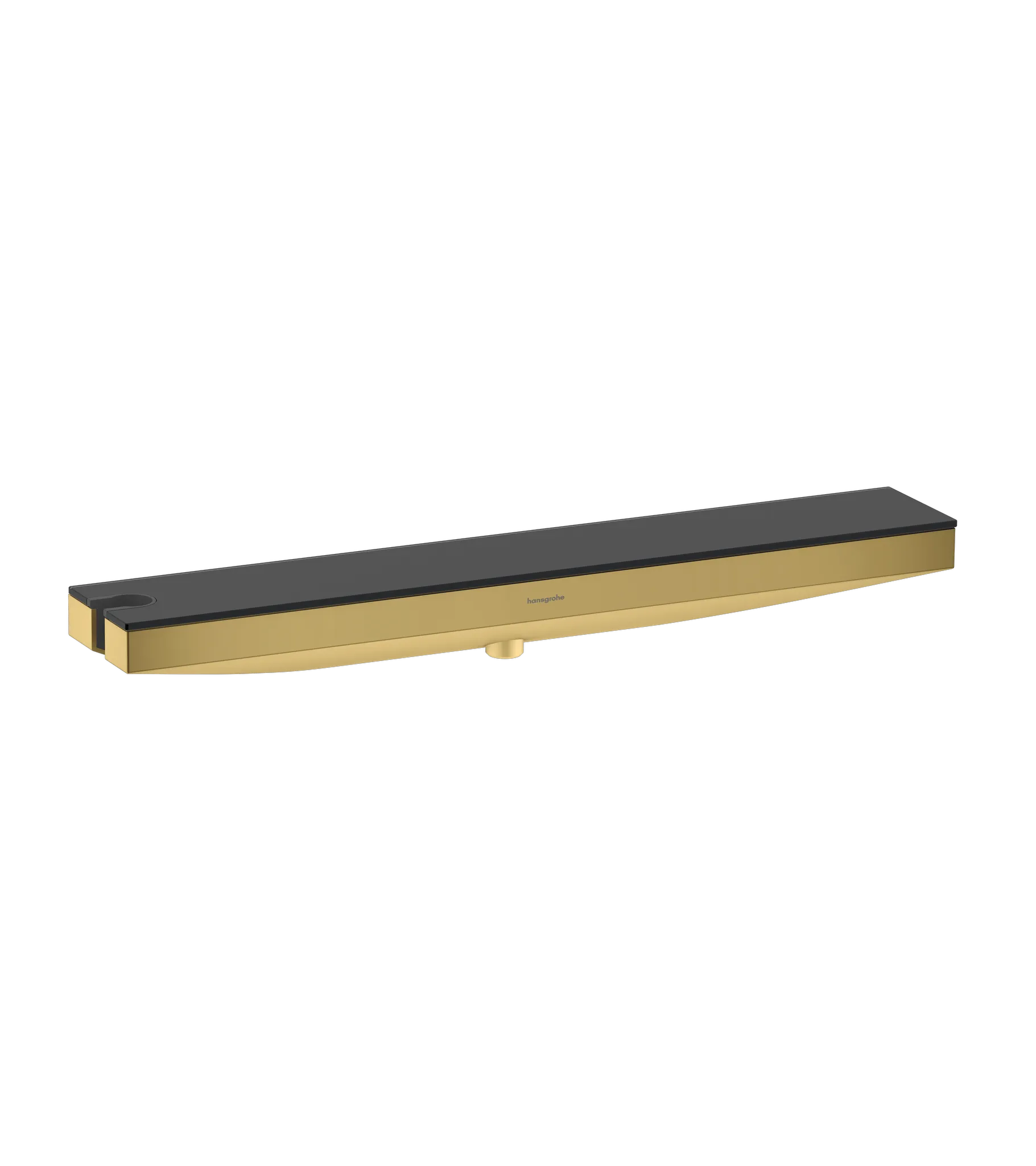 Hansgrohe Rainfinity Wandanschluss Porter 500 mit Brausehalter links und Duschablage, Polished Gold Optic