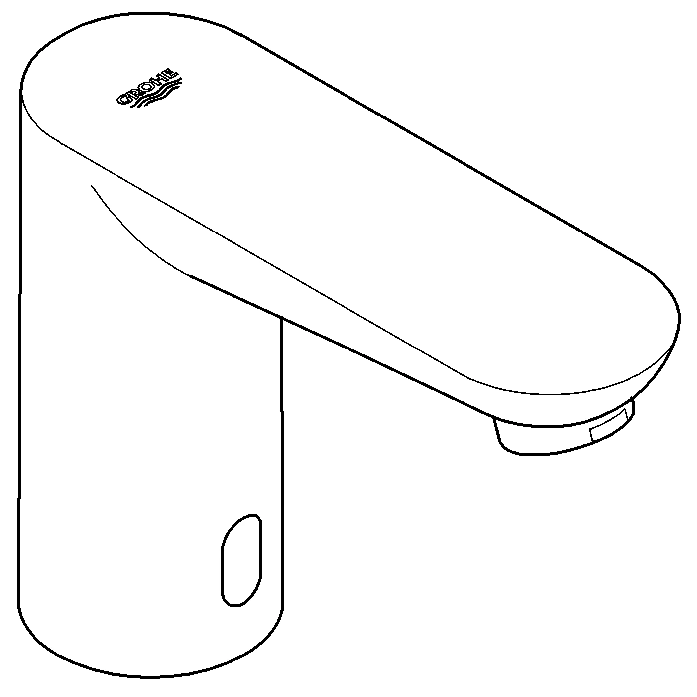 Infrarot-Elektronik für Waschtisch Euroeco CE 36271, DN 15, ohne Mischung, 6 V Lithium-Batterie, Typ CR-P2, chrom