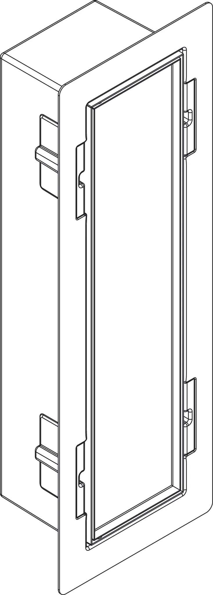 Hansgrohe XtraStoris Rock Einbau Toilettenbürstenhalter mit Ablage und befliesbarer Tür, Edelstahl gebürstet Hansgrohe XtraStoris Rock Einbau Toilettenbürstenhalter mit Ablage und befliesbarer Tür, Edelstahl gebürstet