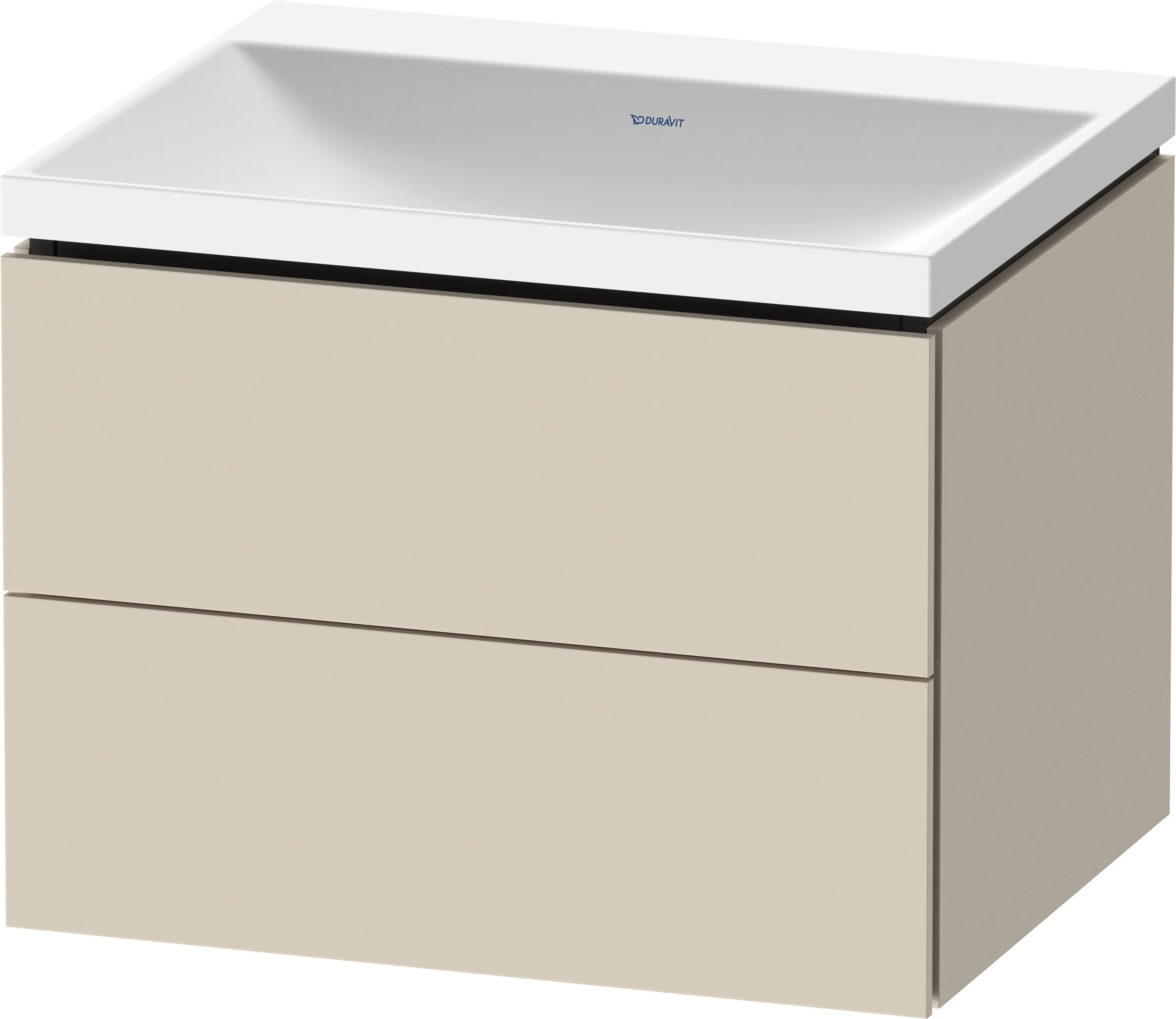 Duravit Möbelset c-shaped Set wandhängend wandhängend „L-Cube“ 60 × 48 × 48 cm Taupe Supermatt