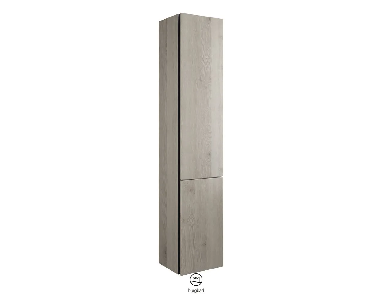 Hochschrank, 1 Tür;1 Wäschekippe;3 Glaseinlegeböden;1 fester Boden, Tiefe: 320 mm, Breite: 350 mm, Höhe: 1760 mm