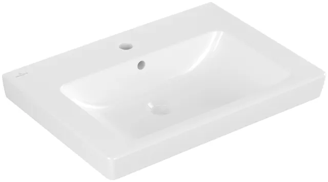 Villeroy & Boch Wandwaschtisch „Subway 2.0“ 650 × 470 × 180 mm, mit Hahnlochbohrung, Hahnlochposition mittig, mit Hahnlochbank in Weiß Alpin Villeroy & Boch Wandwaschtisch „Subway 2.0“ 650 × 470 × 180 mm, mit Hahnlochbohrung, Hahnlochposition mittig, mit Hahnlochbank in Weiß Alpin