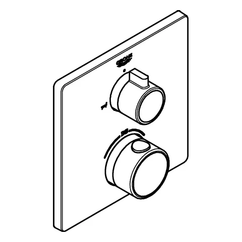 Thermostat-Wannenbatterie Grohtherm 24080, mit integrierter 2-Wege-Umstellung, Fertigmontageset für Rapido SmartBox, chrom Thermostat-Wannenbatterie Grohtherm 24080, mit integrierter 2-Wege-Umstellung, Fertigmontageset für Rapido SmartBox, chrom