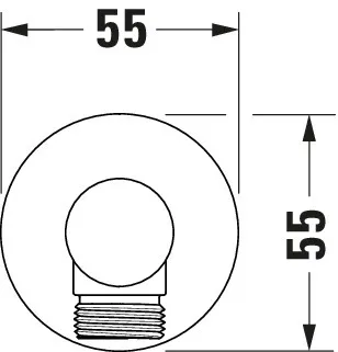 Brausegarnitur Brausen und Zubehör Wandanschlussbogen „ZubehörArmaturen“ in Chrom
