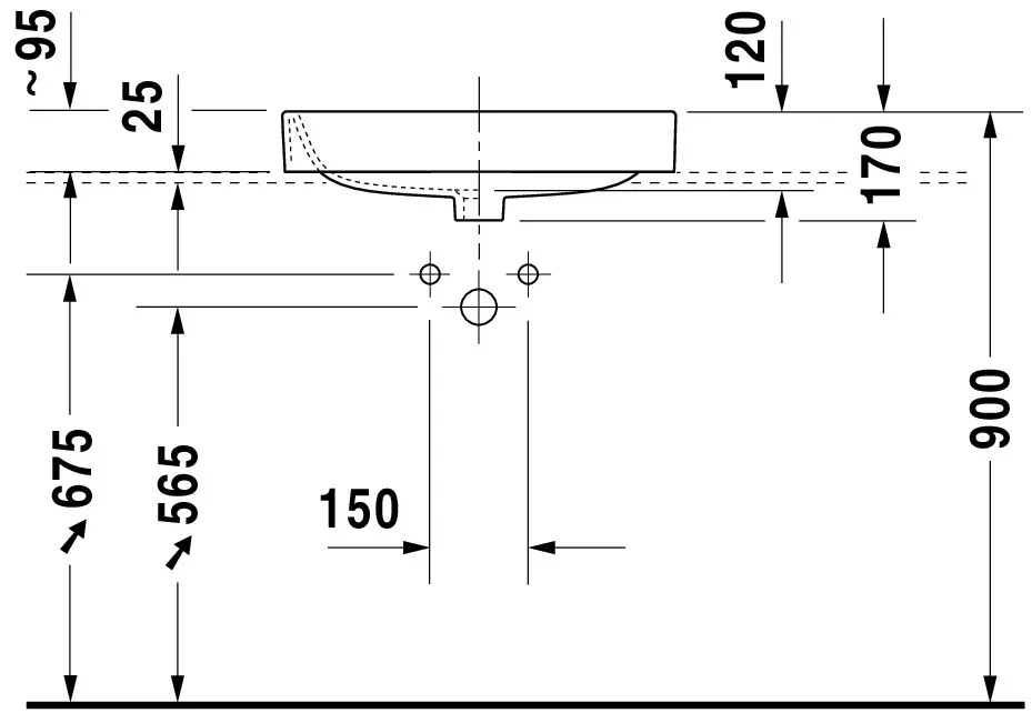 Aufsatzwaschtisch „Happy D.2“, mit Überlauf, Hahnlochposition mittig Aufsatzwaschtisch „Happy D.2“, mit Überlauf, Hahnlochposition mittig