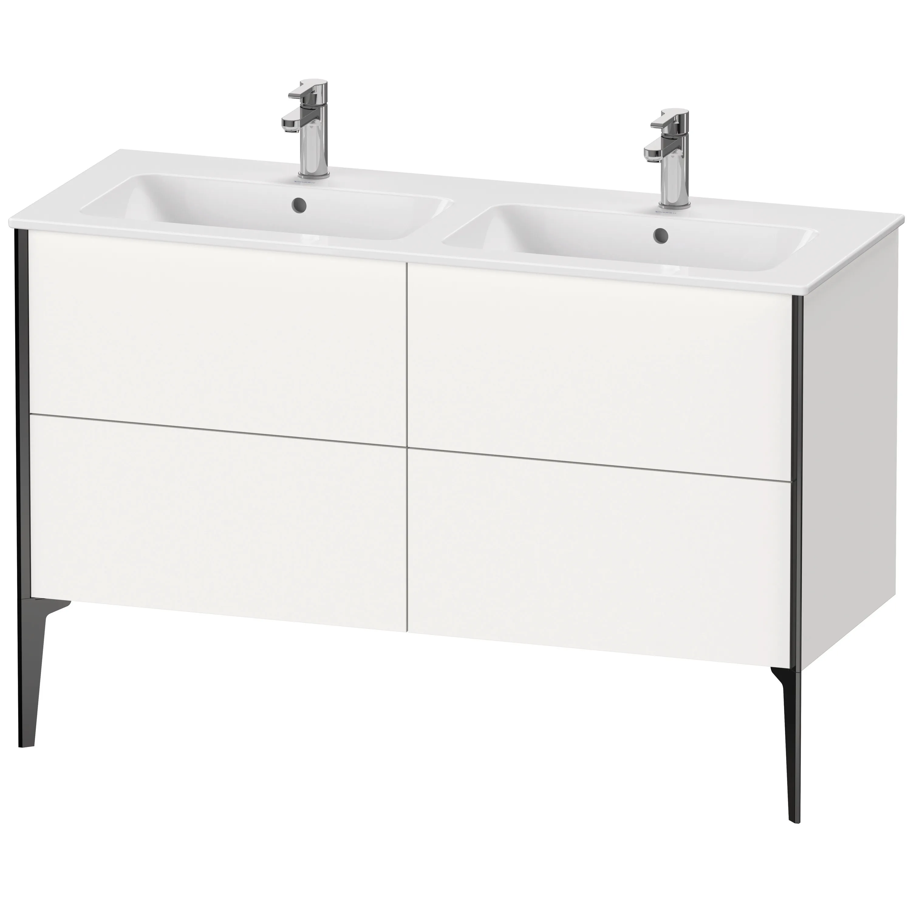 Duravit Waschtischunterschrank bodenstehend „XViu“ 128 × 59,4 × 48 cm in Weiß Supermatt