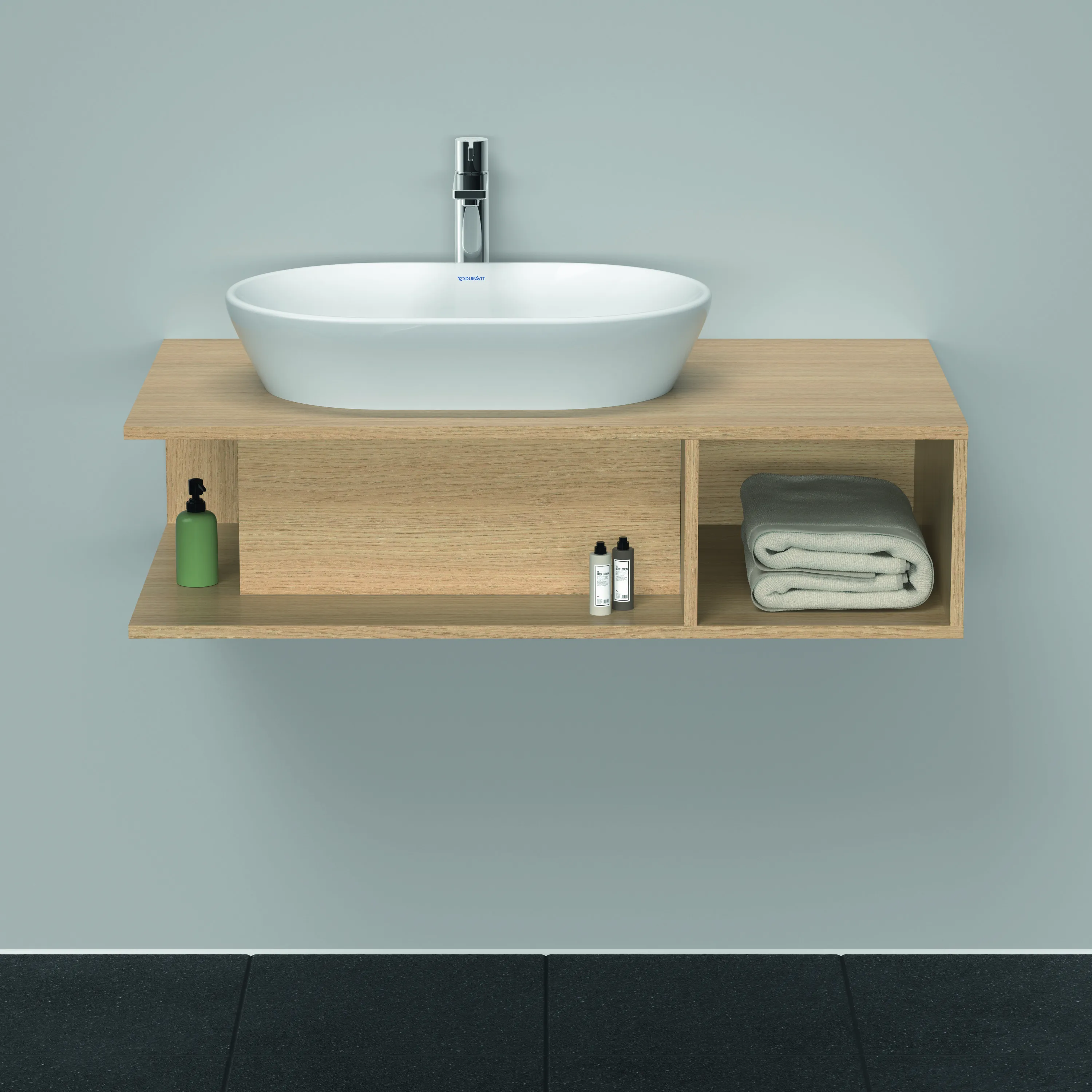 Duravit Waschtischunterschrank wandhängend „D-Neo“ 100 × 26 × 55 cm Eiche Natur Duravit Waschtischunterschrank wandhängend „D-Neo“ 100 × 26 × 55 cm Eiche Natur