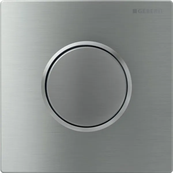 Geberit Urinalsteuerung mit pneumatischer Spülauslösung inkl. Betätigungsplatte „Typ 10“ in gebürstet / poliert /