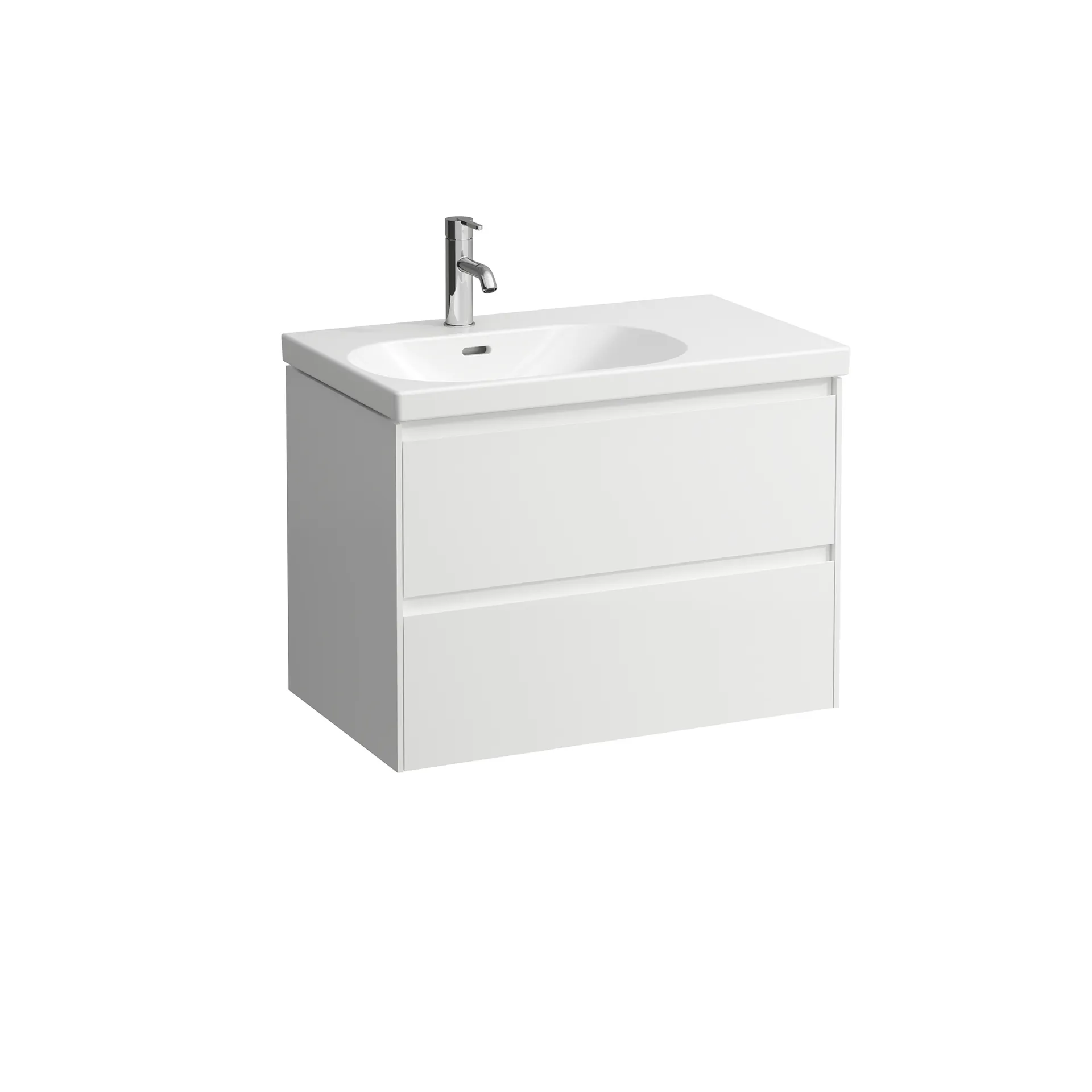 Waschtischunterbau LANI 442x750x515 mit 2 Schubladen integrierter Griffleiste Vollauszug und Soft-Close für Waschtisch LUA H817086 weiß matt Waschtischunterbau LANI 442x750x515 mit 2 Schubladen integrierter Griffleiste Vollauszug und Soft-Close für Waschtisch LUA H817086 weiß matt