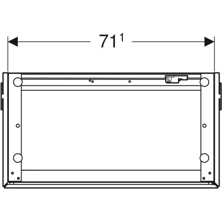 ONE Unterschrank für Waschtisch, mit zwei Schubladen, verkürzte Ausladung: 74.5x46.5x39.5cm, weiß ONE Unterschrank für Waschtisch, mit zwei Schubladen, verkürzte Ausladung: 74.5x46.5x39.5cm, weiß