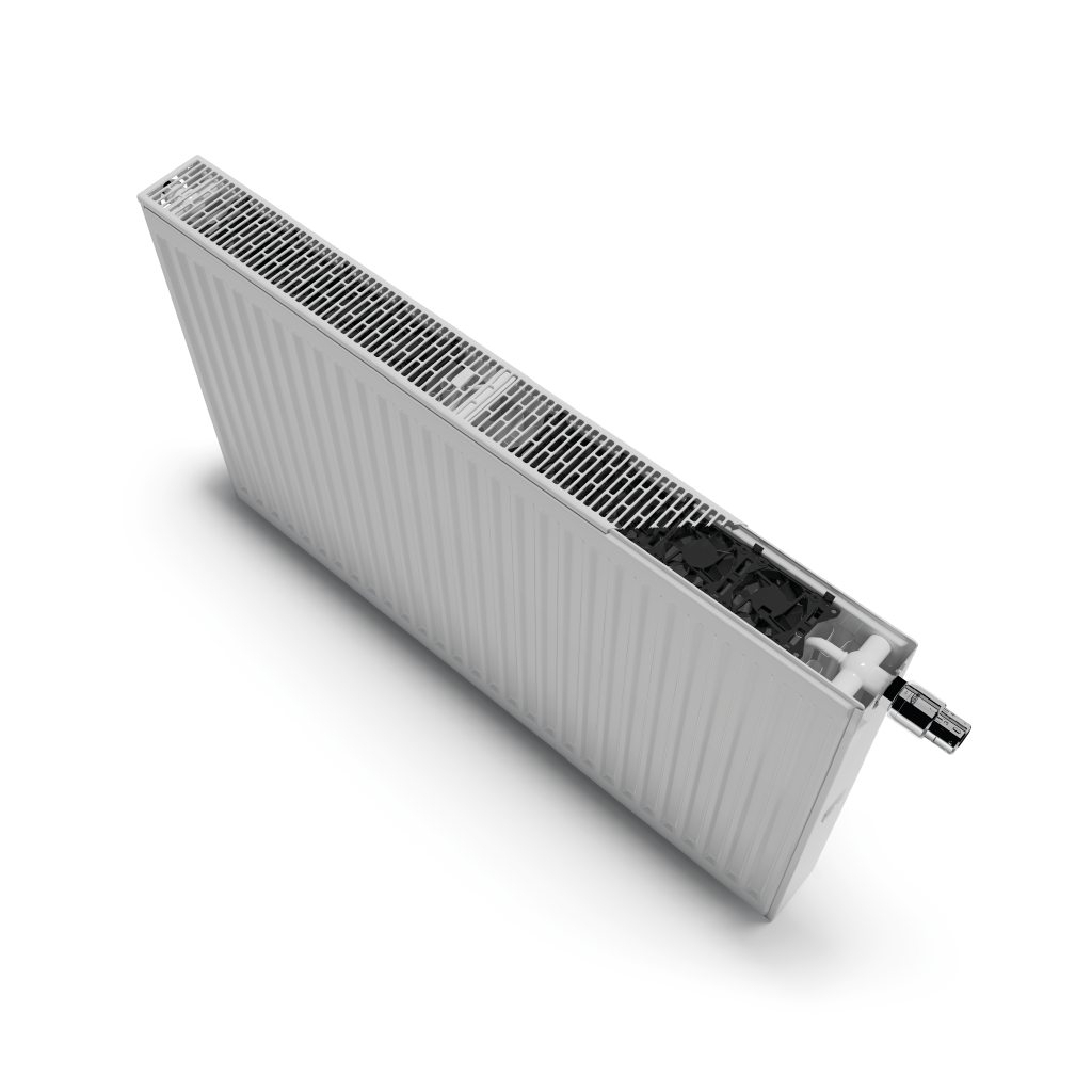 Kermi Wärmepumpen-Flachheizkörper „x-flair“ 40 × 90 cm in Aluminium Grey