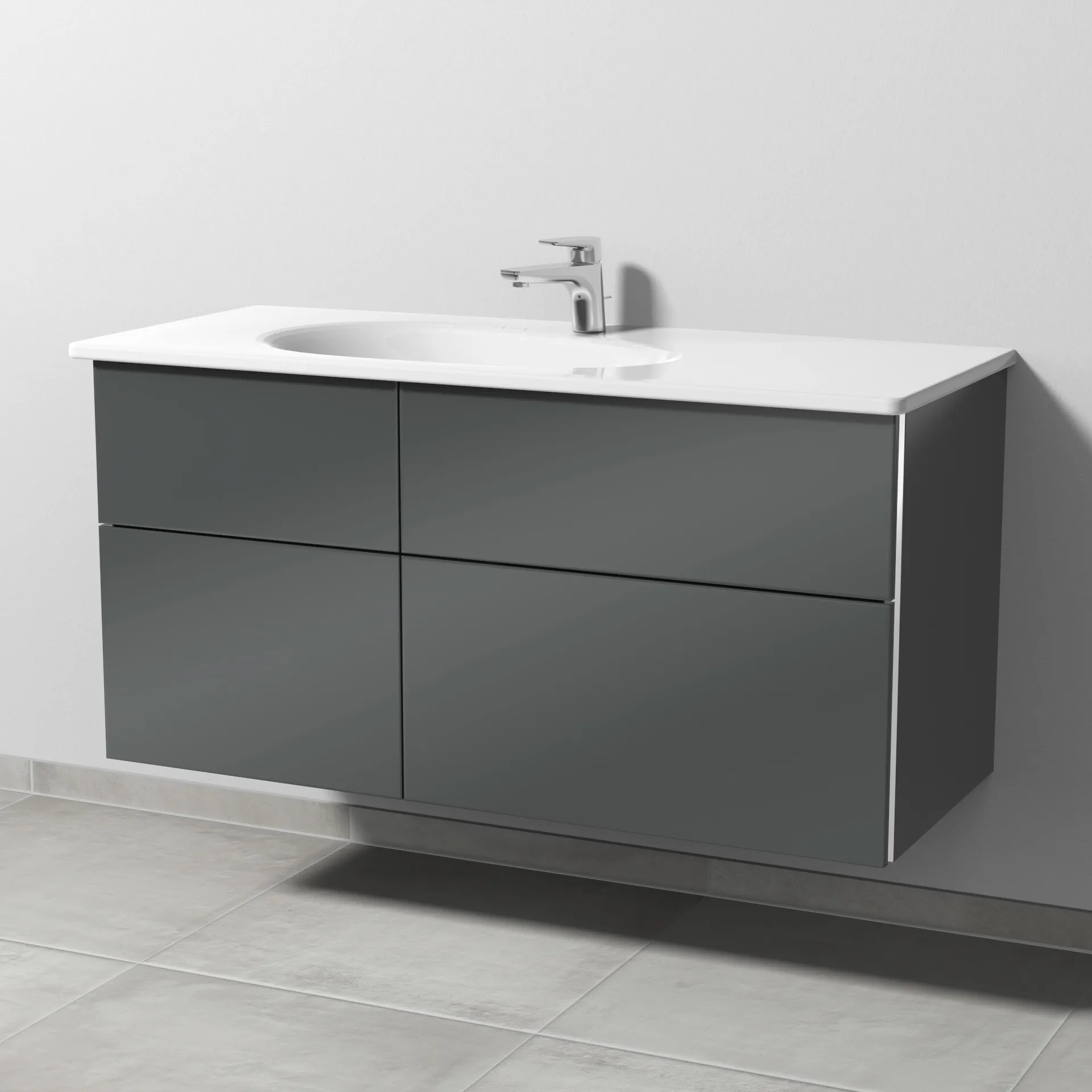 Sanipa Waschtischunterschrank „3way“ passend zu Keramik-Waschtische Antao von Villeroy & Boch 1155 × 588 × 482 mm in Anthrazit (glanz) Sanipa Waschtischunterschrank „3way“ passend zu Keramik-Waschtische Antao von Villeroy & Boch 1155 × 588 × 482 mm in Anthrazit (glanz)