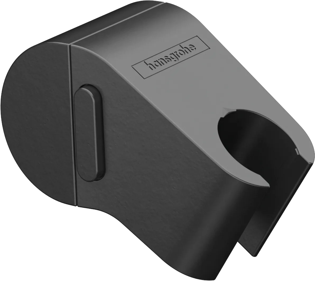 Hansgrohe WallStoris Push-Handbrausehalterung, Mattschwarz Hansgrohe WallStoris Push-Handbrausehalterung, Mattschwarz