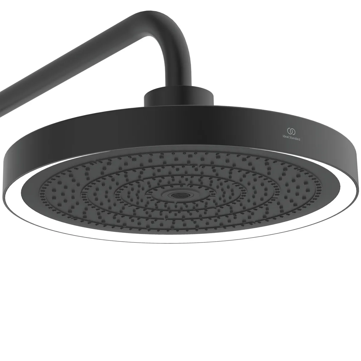 Ideal Standard Ceratherm Solos Duschsystem mit Brausethermostat, LED-Leuchtring Silk Black, 3-Funktion, Ø 330 mm, Wandaufputz, 12/8 l/min Durchfluss Ideal Standard Ceratherm Solos Duschsystem mit Brausethermostat, LED-Leuchtring Silk Black, 3-Funktion, Ø 330 mm, Wandaufputz, 12/8 l/min Durchfluss