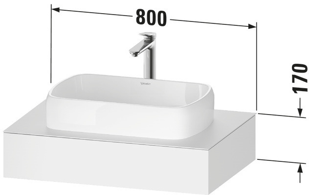 Duravit Konsole „Qatego“ in Weiß Matt