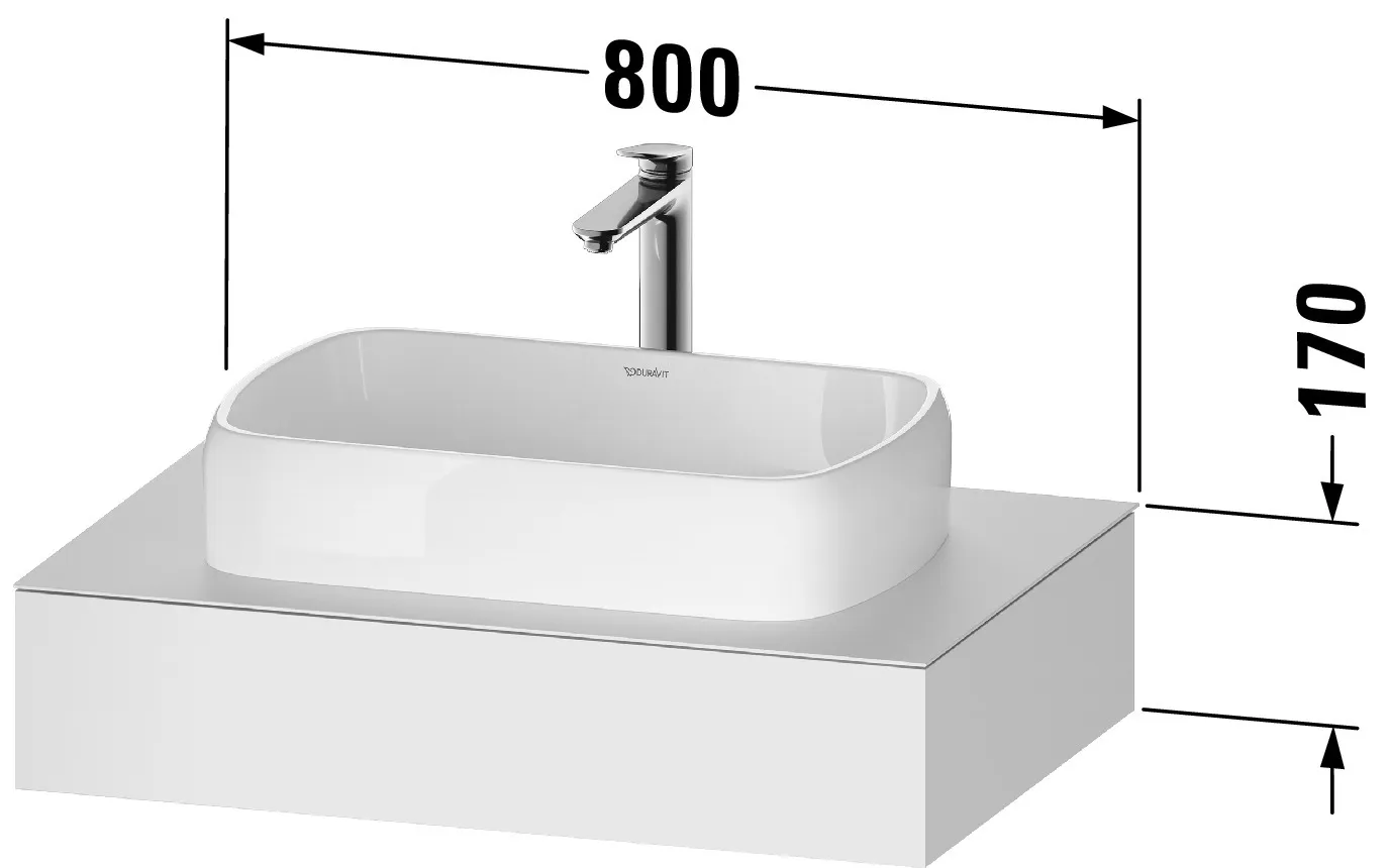 Duravit Konsole „Qatego“ in Weiß Matt