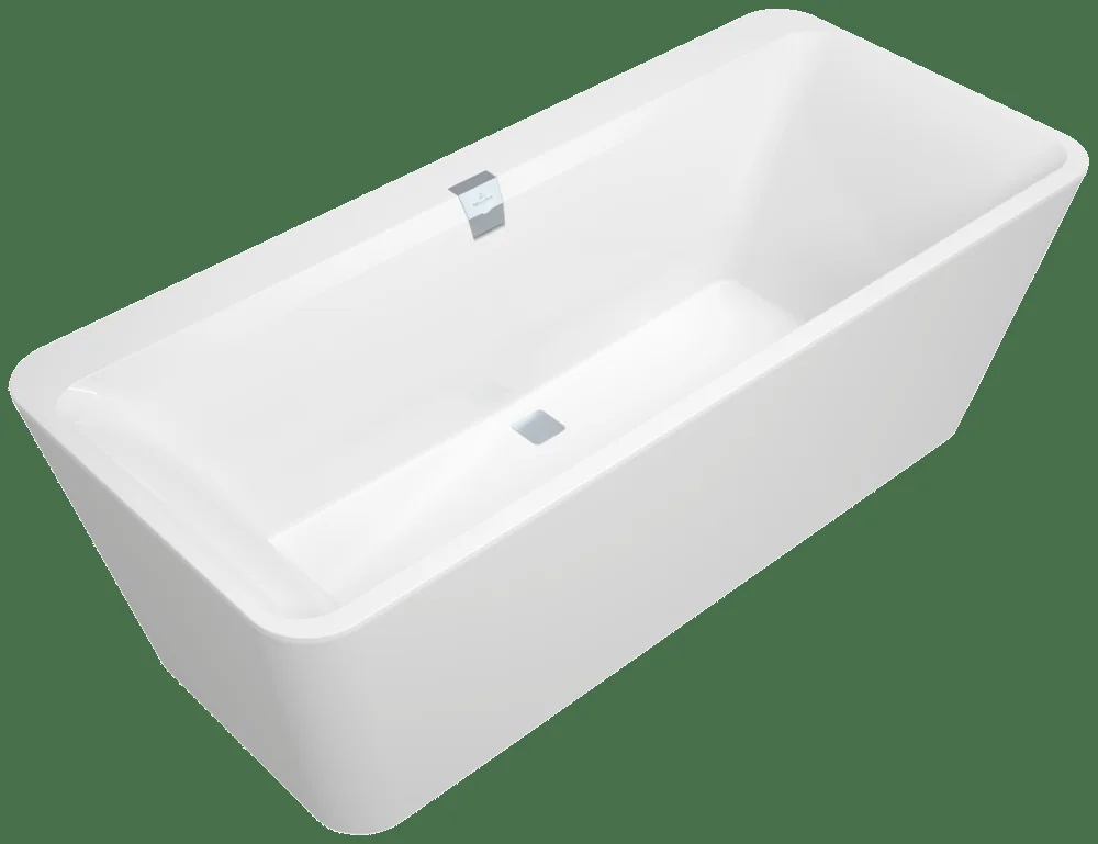 Villeroy & Boch Squaro Edge 12 Badewanne Freistehend, 1800x800mm, Weiß Alpin