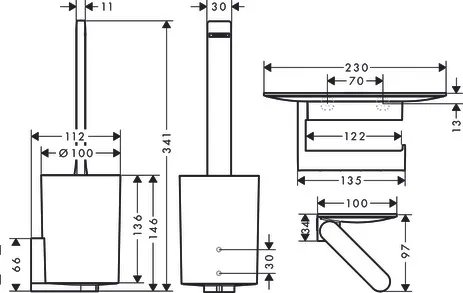 Toilettenset WallStorismattschwarz Toilettenset WallStorismattschwarz