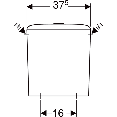 Spülkasten „iCon“ 37,5 × 42,5 × 14,5 cm 