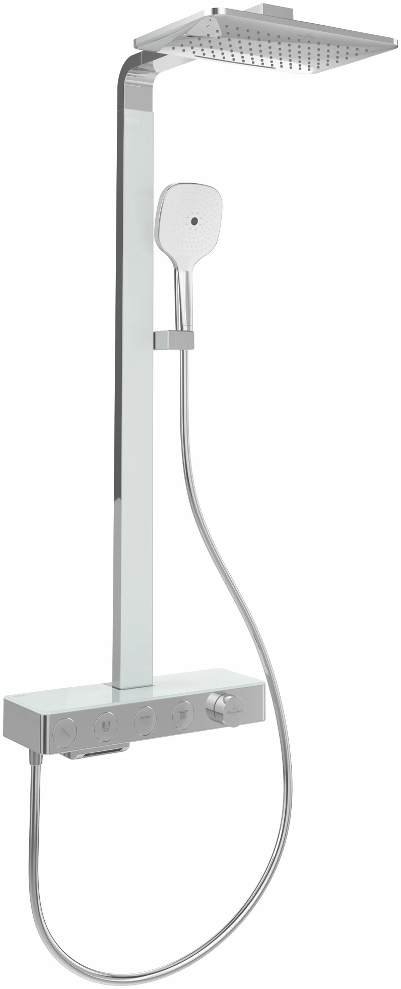 Villeroy & Boch Infinity Showers Duschsystem TVS110005000, 413x1055x561mm, Eckig, Wandmontage, K5 Matt Black